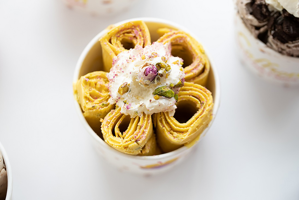 Saffron's Special rolled ice cream