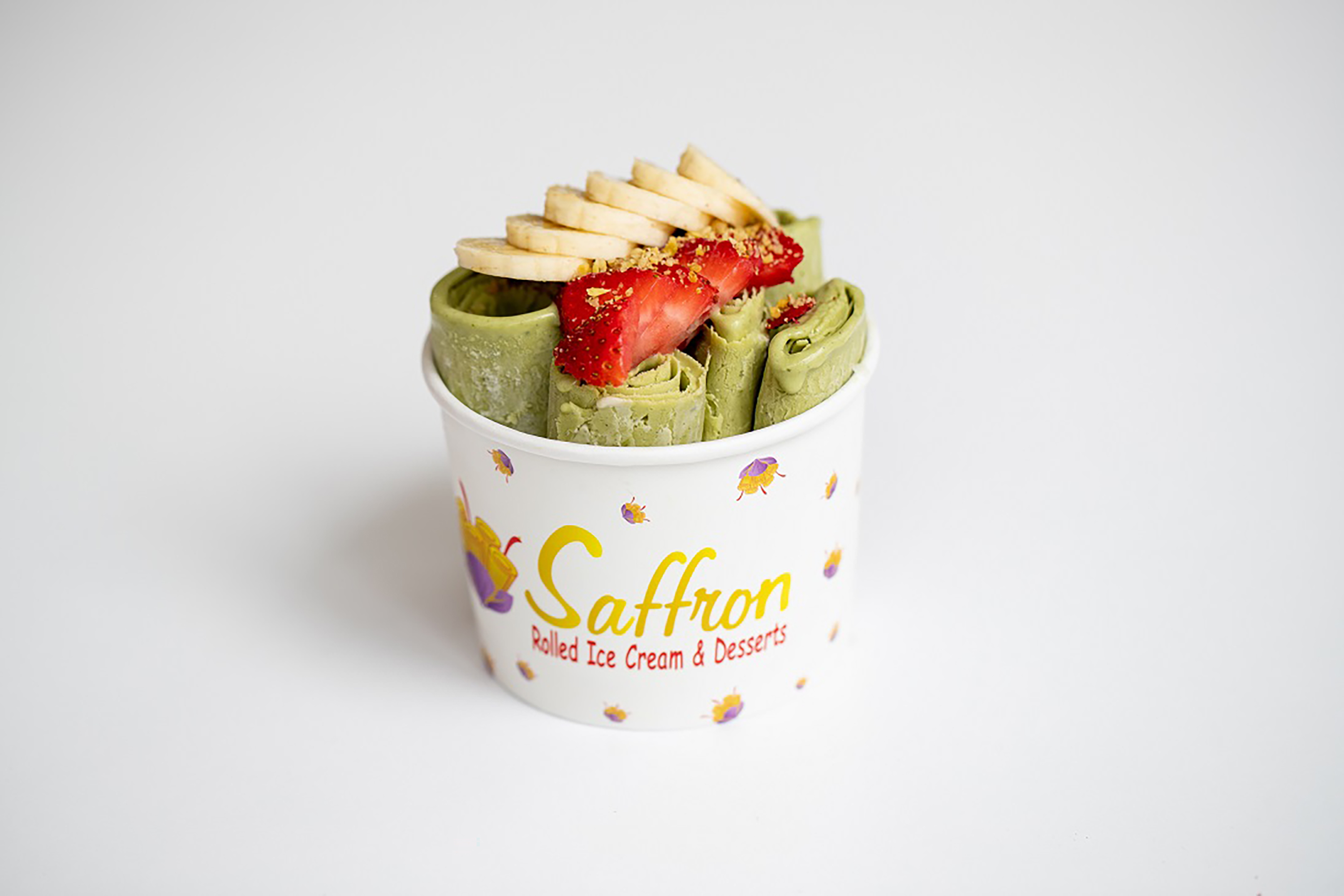 Matcha dessert at Saffron